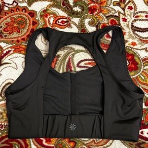Front Zip Athleta Sports Bra Black